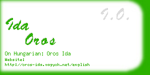 ida oros business card